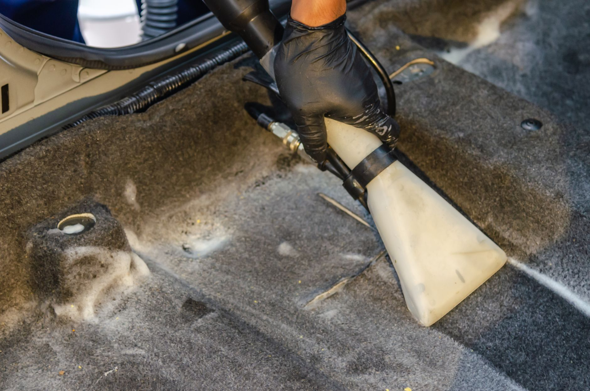 steam cleaning car carpet